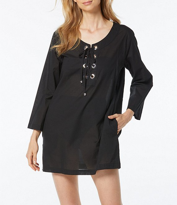 MICHEAL KORS- LACE UP COVER UP