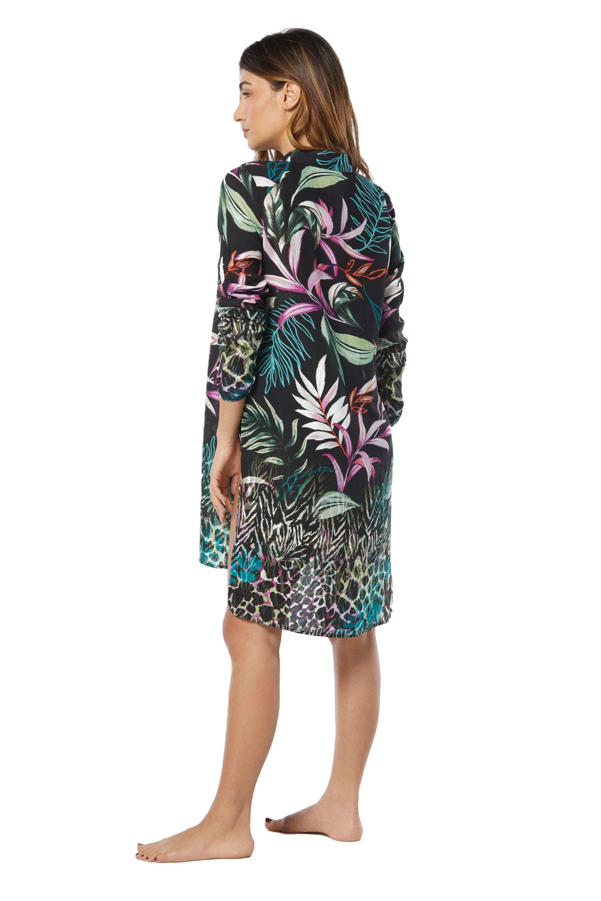 CARMEN MARC VALVO- TIE FRONT SHIRT COVERUP