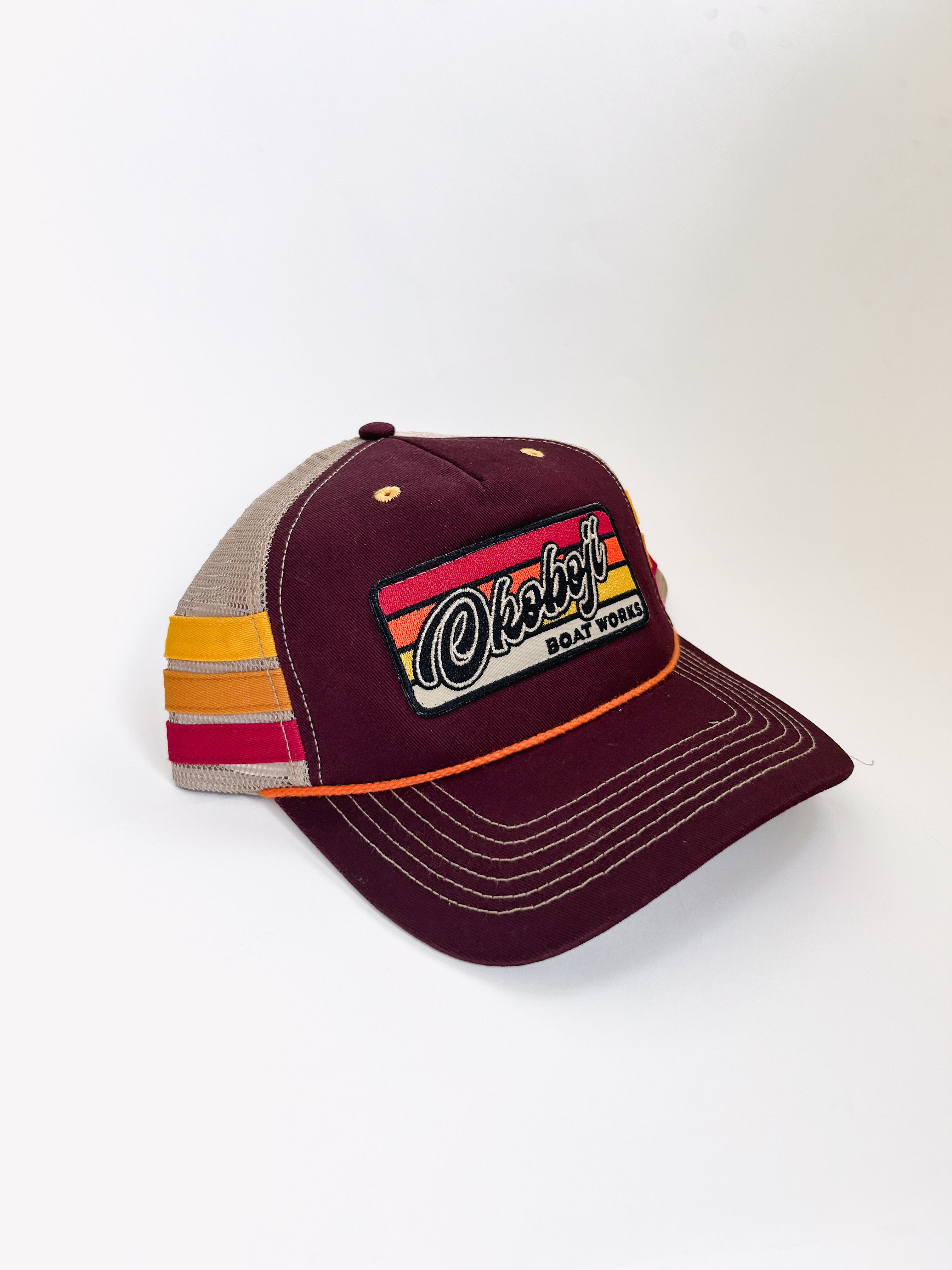 OBW- STRIPED TRUCKER HAT