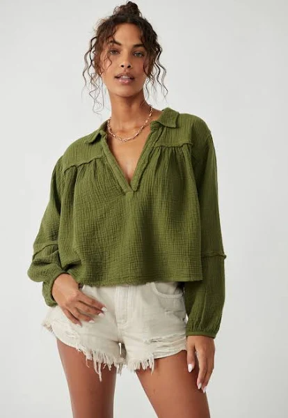 FREE PEOPLE- YUCCA DOUBLE CLOTH TOP